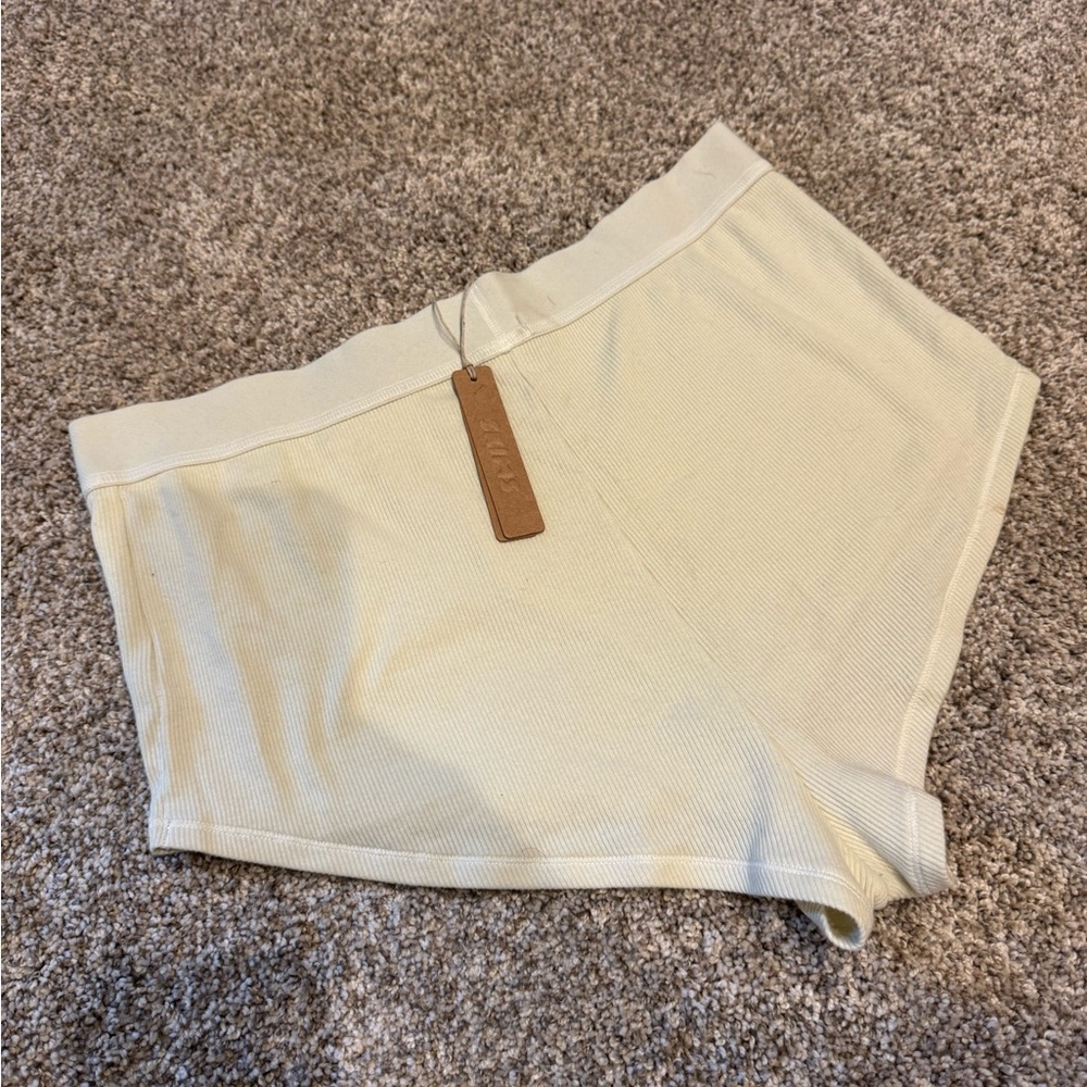 SKIMS Cream Pajama Shorts
